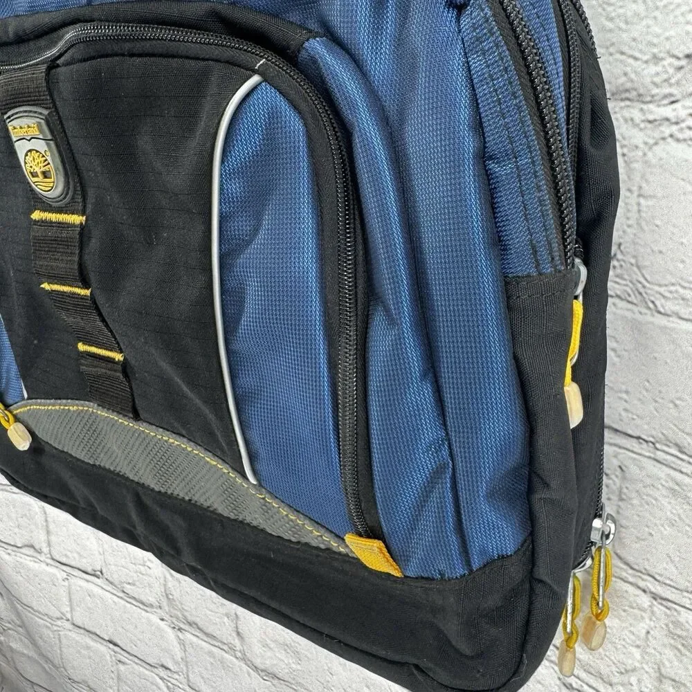 Vintage Timberland Expandable Laptop Bag Blue Shoulder Strap Travel Carryon Work